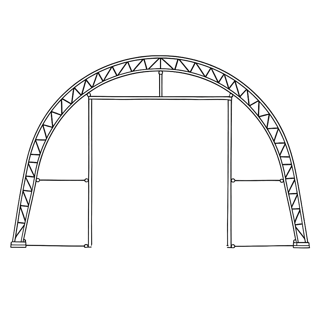 30ft Round shelter front view